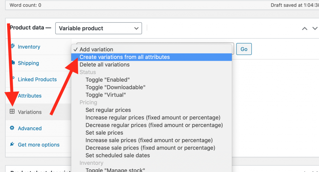 Variation pricing