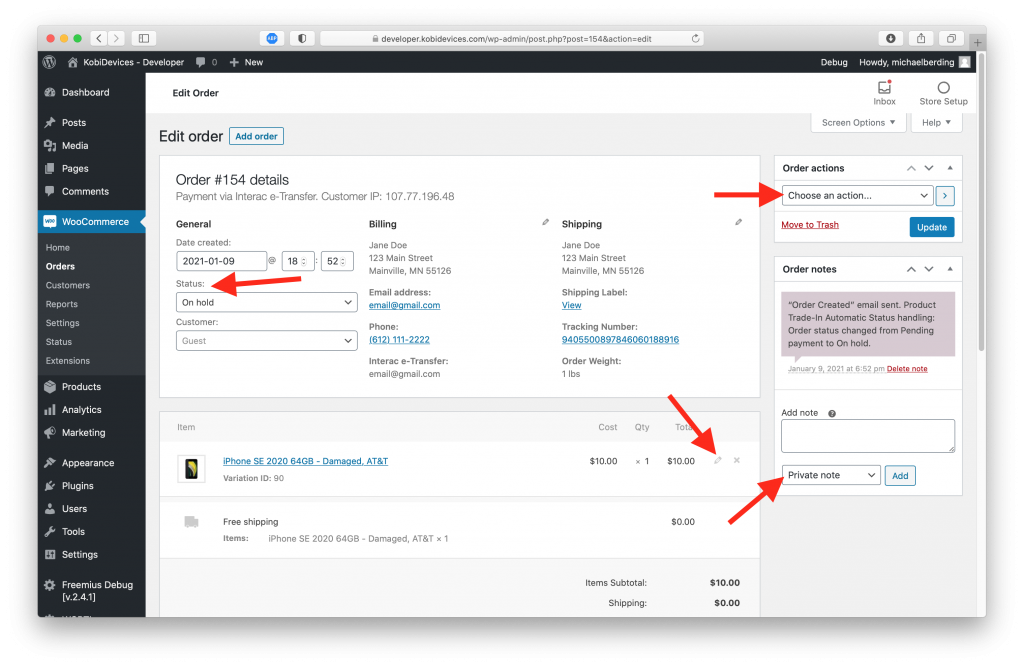 Order management